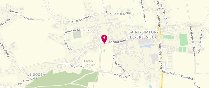 Plan de A la Fournee de Saint Sim, 603 Grande Rue, 38870 Saint-Siméon-de-Bressieux
