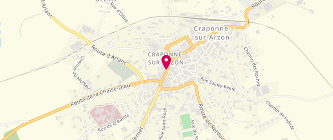 Plan de Boulangerie Mosnier, 19 Faubourg Constant, 43500 Craponne-sur-Arzon