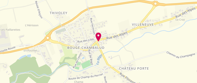 Plan de Boulangerie Giraud, 3 place du 8 Mai 1945, 38150 Bougé-Chambalud