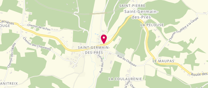 Plan de Boulangerie Falco, Le Bourg, 24160 Saint-Germain-des-Prés