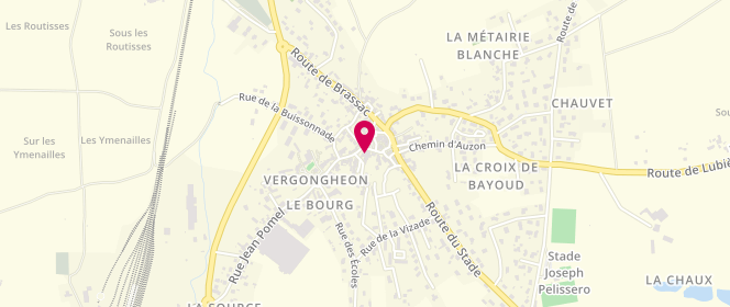 Plan de La Gaieté de Coeur, 12 place du Centre, 43360 Vergongheon