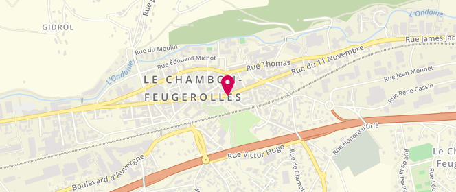 Plan de Boulangerie Pâtisserie Mandon, 16 Rue Gambetta, 42500 Le Chambon-Feugerolles