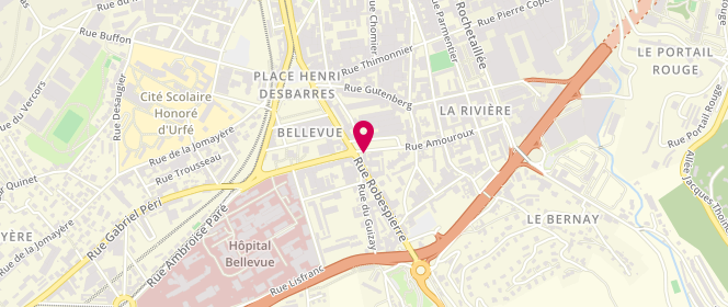 Plan de Le Fournil Saint Honoré, 19 Rue Robespierre, 42100 Saint-Étienne