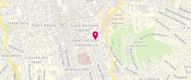 Plan de Le Croq' en Bouche, 25 place Chavanelle, 42000 Saint-Étienne