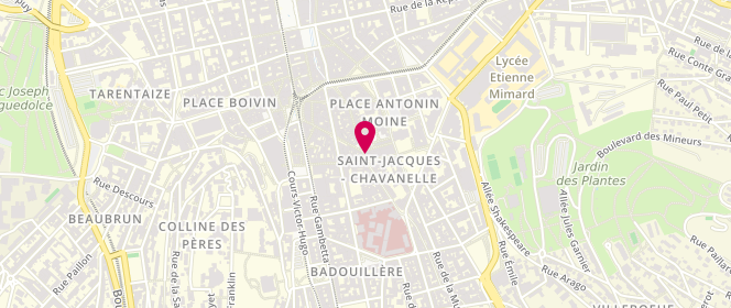 Plan de La Boulangerie de Saint Jacques, 3 Rue Pnte Cadet, 42000 Saint-Étienne