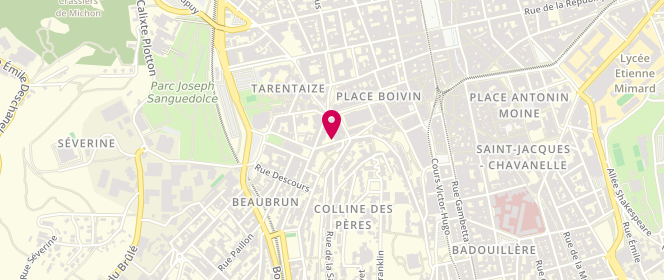 Plan de Le Bon Pain Stephanois, 7 Rue Beaubrun, 42000 Saint-Étienne