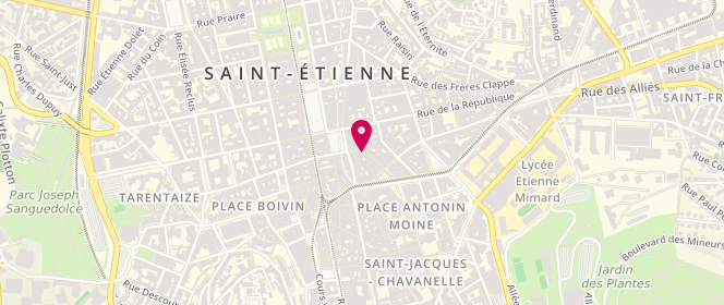 Plan de Delice de Tunis, 16 Rue Saint-Jean, 42000 Saint-Étienne