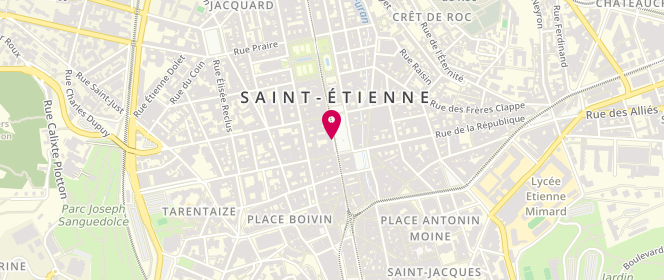 Plan de La Mie Câline, 8 place Hôtel de Ville, 42000 Saint-Étienne