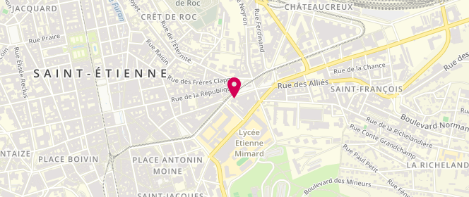 Plan de Boulangerie Tayssir, 6 place Fourneyron, 42000 Saint-Étienne