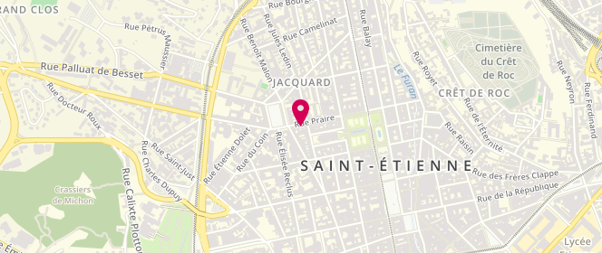 Plan de Boulangerie Pâtisserie jacquard, 19 Rue Praire, 42000 Saint-Étienne