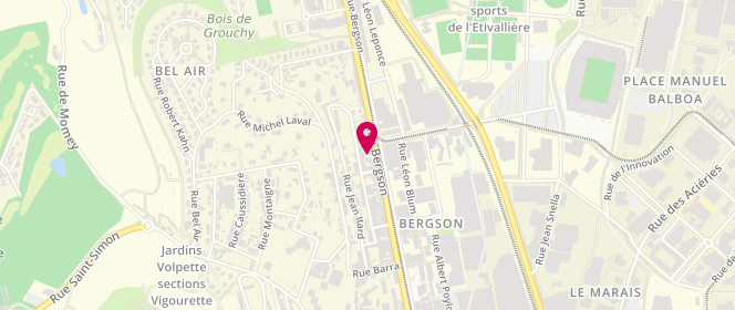 Plan de Au Croissant d'Or, 147 Rue Bergson, 42000 Saint-Étienne