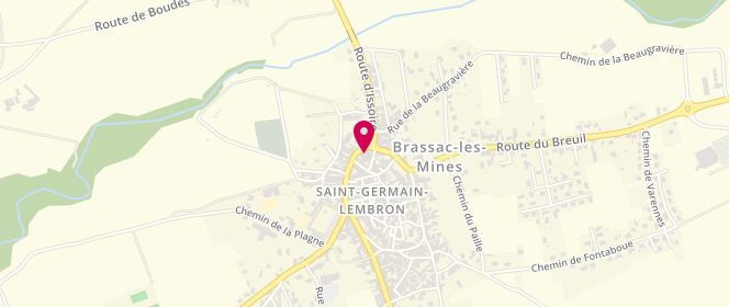 Plan de Boulangerie Bussy, 17 place du Lembron, 63340 Saint-Germain-Lembron