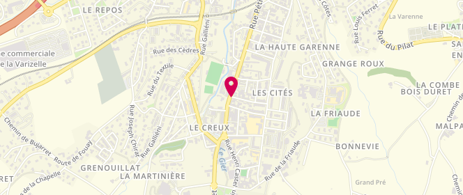Plan de Boulangerie le Creux, 139 Rue Pétin Gaudet, 42400 Saint-Chamond