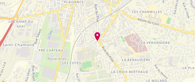 Plan de Au Péché Mignon, Quartier de la Valette
60 Rue du Pilat, 42400 Saint-Chamond