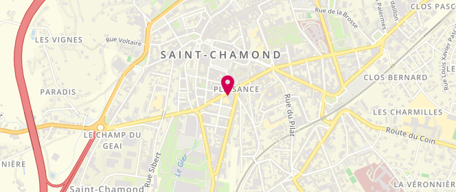 Plan de La Grignotiere, 13 Rue Gambetta, 42400 Saint-Chamond