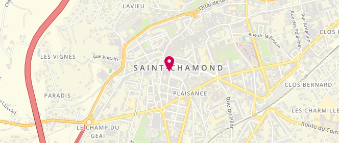 Plan de La Fabrique des Gourmandises, 32 place de la Liberté, 42400 Saint-Chamond