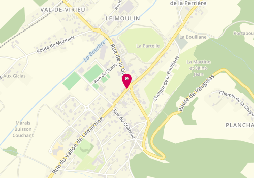 Plan de Boulangerie-pâtisserie Les délices d’Alyssa, 43 Rue Carnot, 38730 Val-de-Virieu