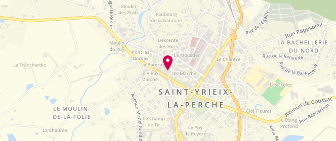 Plan de Boulangerie pâtisserie Denis Gourdet, 17 Place du Marche, 87500 Saint-Yrieix-la-Perche