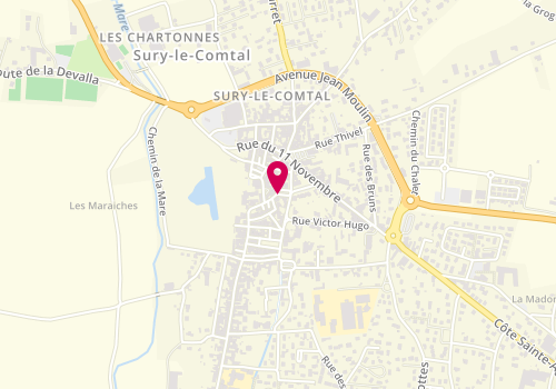 Plan de Boulangerie Moritel, 3 Rue Laforest, 42450 Sury-le-Comtal