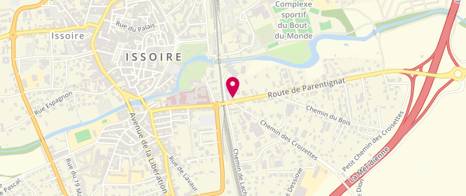 Plan de Boulangerie Pâtisserie LAURENT, 3 Route de Parentignat, 63500 Issoire