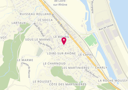 Plan de Boulangerie Pâtisserie Paolucci, 244 Rue Etienne Flachy, 69700 Loire-sur-Rhône