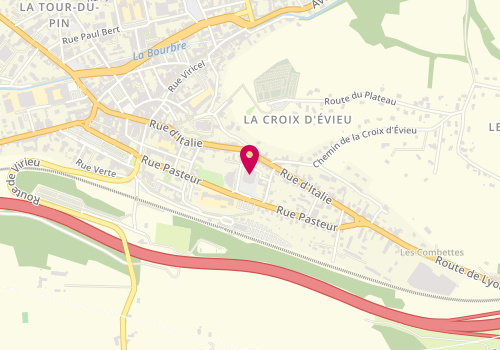 Plan de Carrefour Contact, 11 Rue Pasteur, 38110 La Tour-du-Pin