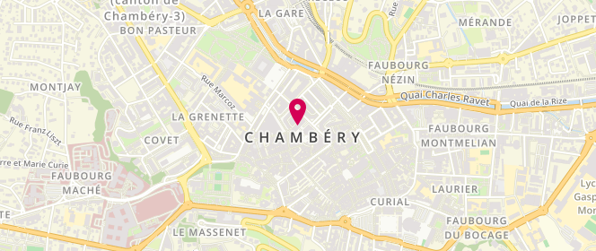 Plan de La Bellequoise, 13 place de l'Hôtel de Ville, 73000 Chambéry