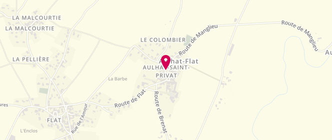 Plan de Boulangerie Julie & Olivier, 2 Place Fontaine Flat, 63500 Aulhat-Flat