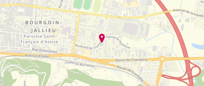 Plan de Boulangerie Pâtisserie Berruyer, 26 Boulevard de Champaret, 38300 Bourgoin-Jallieu