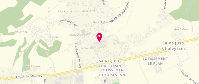 Plan de Boulangerie Patisserie Kling, 30 Rue Gaston Perrier, 38540 Saint-Just-Chaleyssin