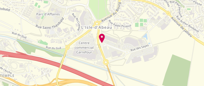 Plan de Henri et Sebastien Bouillet, Centre Commercial Carrefour Local
25 Route des Sayes, 38080 L'Isle-d'Abeau