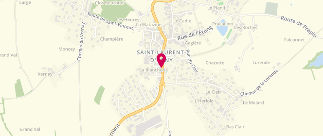 Plan de An l'Atelier des Co'pains, 100 Route de Mornant, 69440 Saint-Laurent-d'Agny