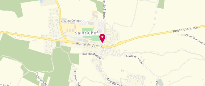 Plan de Le Fournil de St Chef, 1 place Charles de Gaulle, 38890 Saint-Chef