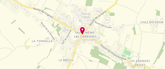 Plan de Aux Gourmandises des Saint-mémiens, 2 Route de Cognac, 16720 Saint-Même-les-Carrières