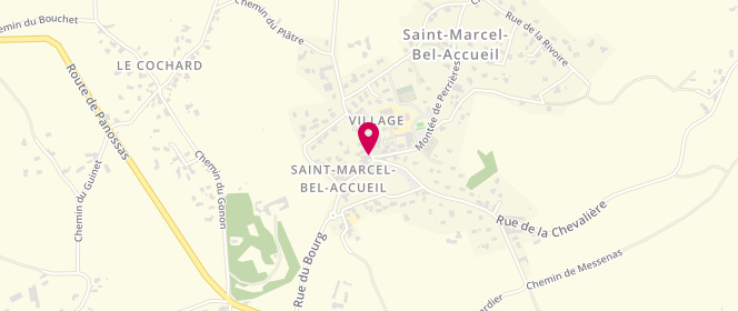 Plan de Au Bel Accueil, 19 place du Village, 38080 Saint-Marcel-Bel-Accueil