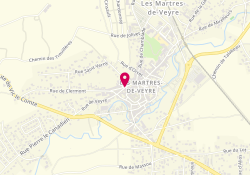 Plan de Boulangerie Patisserie Faucher, 21 Rue Saint-Martial, 63730 Les Martres-de-Veyre