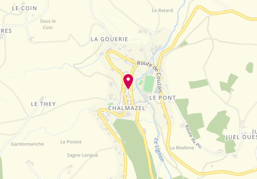 Plan de Boulangerie Patisserie Montet tradition, Le Bourg, 42920 Chalmazel-Jeansagnière