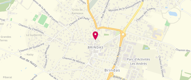 Plan de Au Brinda'voine, 56 Rue du Vieux Bourg, 69126 Brindas
