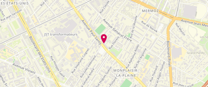 Plan de Boulangerie Liséa, 107 avenue Paul Santy, 69008 Lyon