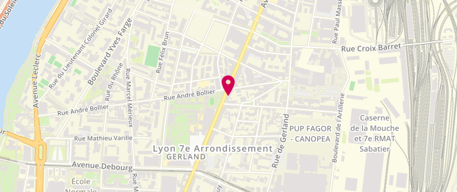 Plan de Boulangerie Henon - Gerland, 219 avenue Jean Jaurès, 69007 Lyon
