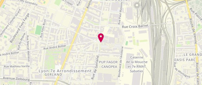 Plan de Boulangerie Patisserie Sandwicherie Amor, 109 Rue de Gerland, 69007 Lyon