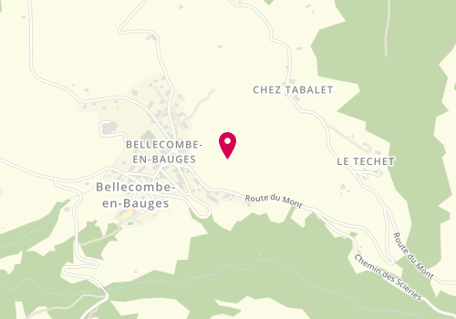 Plan de La Halte des Bauges, Chef Lieu, 73340 Bellecombe-en-Bauges