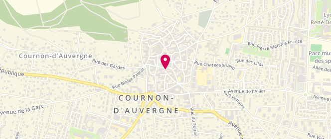 Plan de Boulangerie Pâtisserie Parang, 15 Rue Franche, 63800 Cournon-d'Auvergne