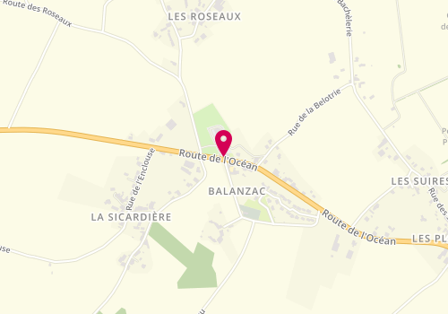 Plan de Le Pain du Moulin, 72 Route de l'Océan, 17600 Balanzac