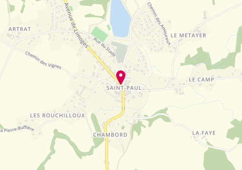 Plan de Le Fournil de Marie, 1 avenue de Limoges, 87260 Saint-Paul