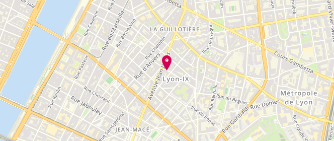 Plan de Boulangerie Mado, 26 Rue de la Thibaudière, 69007 Lyon