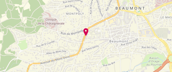 Plan de Le Fournil de la Chataigneraie, 45 avenue du Mont Dore, 63110 Beaumont