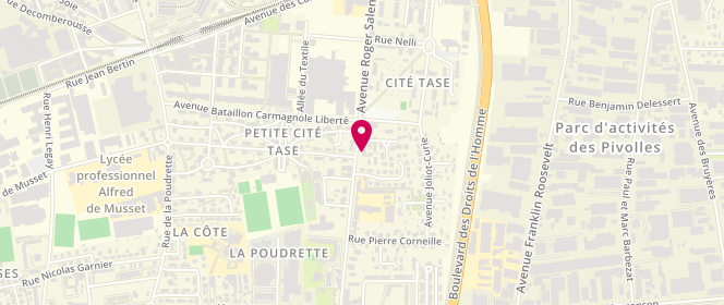 Plan de Pâtisserie de la Côte, 65 avenue Roger Salengro, 69120 Vaulx-en-Velin