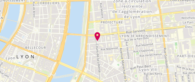Plan de Patisserie Boulangerie J.D, 39 Cours Liberté, 69003 Lyon