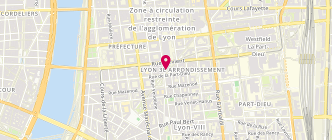Plan de L'Atelier gourmand, Place Guichard
67 Rue Moncey, 69003 Lyon